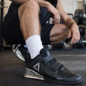 Reebok Legacy Lifter Weightlifting Shoes – Black / Silver – Men’s US Size 9